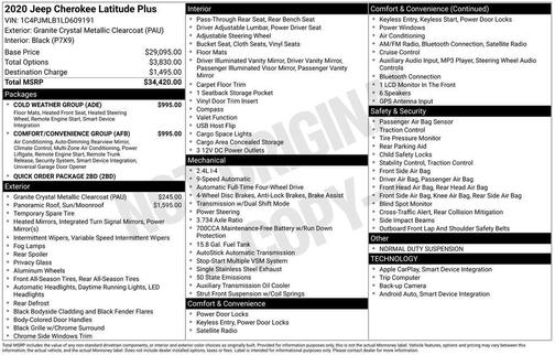 2020 Jeep Cherokee Latitude Plus