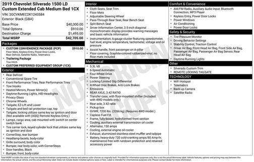 2019 Chevrolet Silverado 1500 LD Custom