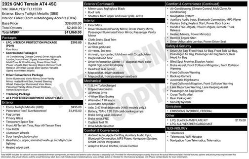 2026 GMC Terrain AT4