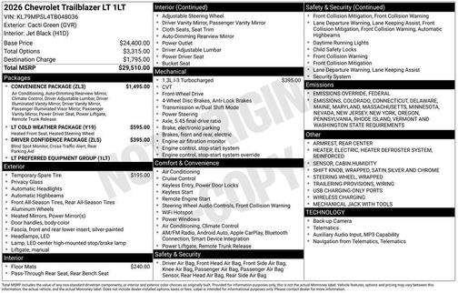 2026 Chevrolet Trailblazer LT