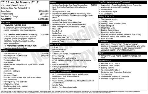 2016 Chevrolet Traverse 1LT
