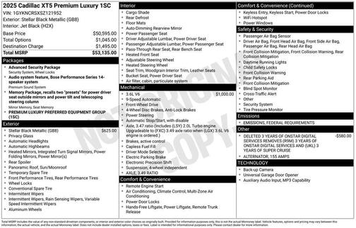 2025 Cadillac XT5 Premium Luxury