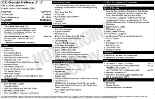 2022 Chevrolet Trailblazer LT