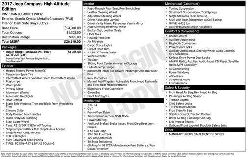 2017 Jeep Compass Latitude