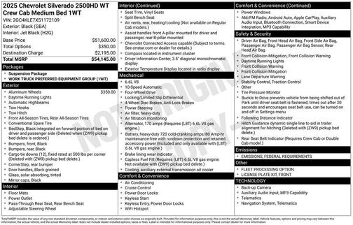 2025 Chevrolet Silverado 2500 WT