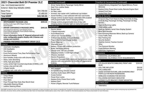2021 Chevrolet Bolt EV Premier
