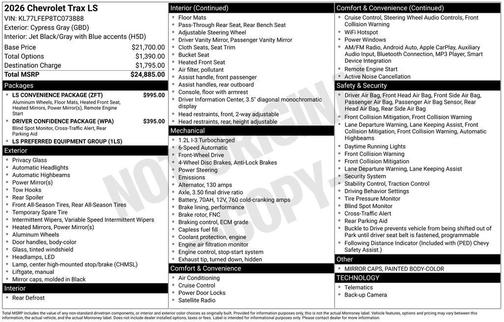 2026 Chevrolet Trax LS