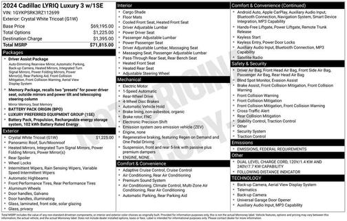 2024 Cadillac LYRIQ Luxury