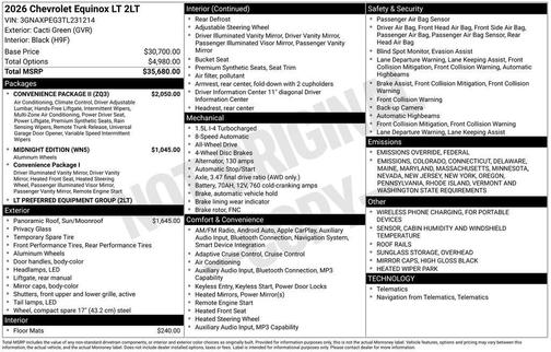 2026 Chevrolet Equinox LT