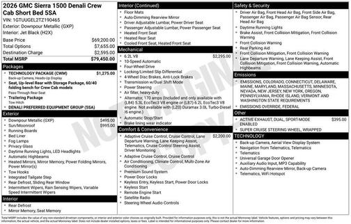 2026 GMC Sierra 1500 Denali