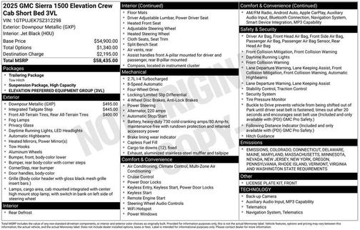 2025 GMC Sierra 1500 Elevation