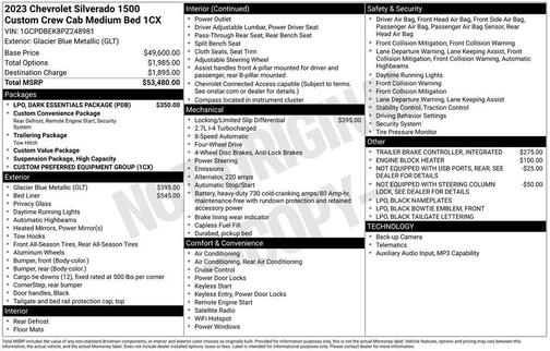 2023 Chevrolet Silverado 1500 Custom