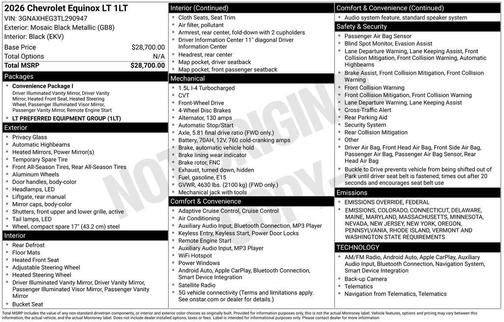 2026 Chevrolet Equinox LT