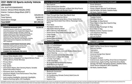 2021 BMW X3 xDrive30i