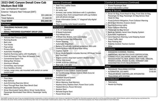 2023 GMC Canyon Denali