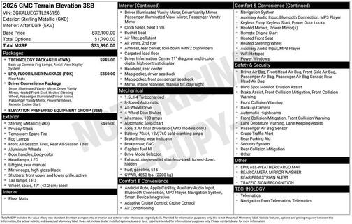 2026 GMC Terrain Elevation