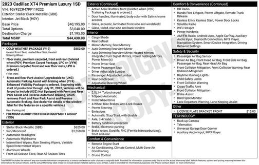 2023 Cadillac XT4 Premium Luxury