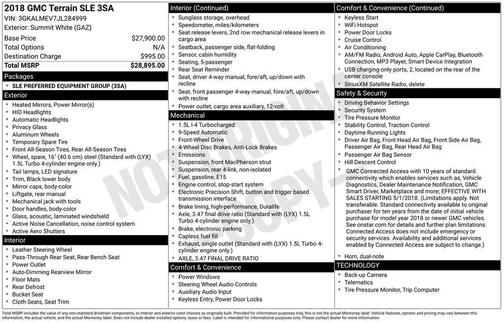 2018 GMC Terrain SLE