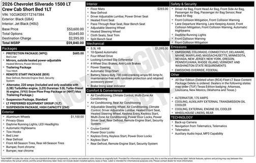 2026 Chevrolet Silverado 1500 LT