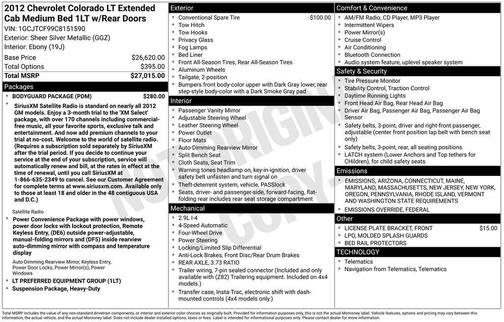 2012 Chevrolet Colorado 1LT