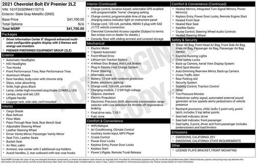 2021 Chevrolet Bolt EV Premier