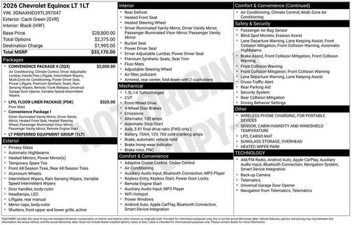 2026 Chevrolet Equinox LT