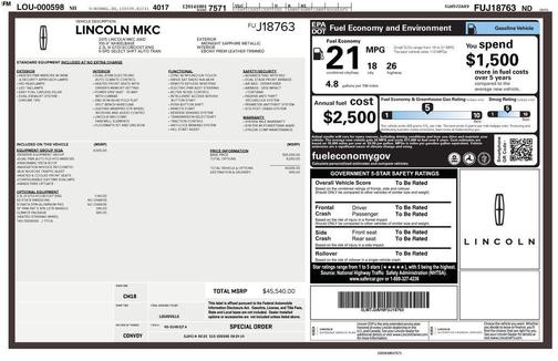 2015 Lincoln MKC Base