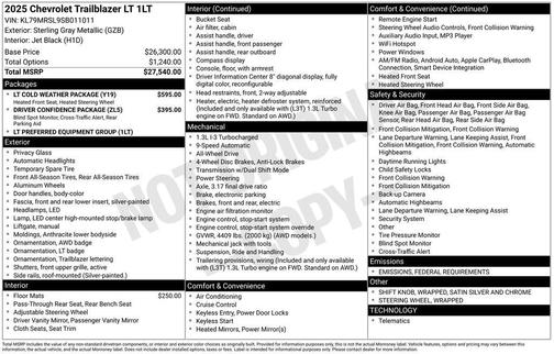 2025 Chevrolet Trailblazer LT