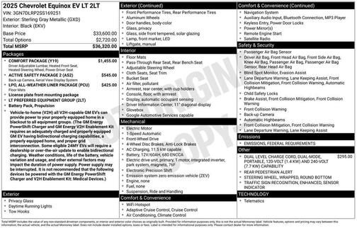 2025 Chevrolet Equinox EV LT