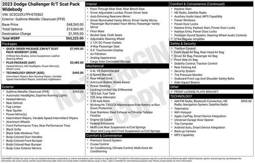 2023 Dodge Challenger R/T Scat Pack