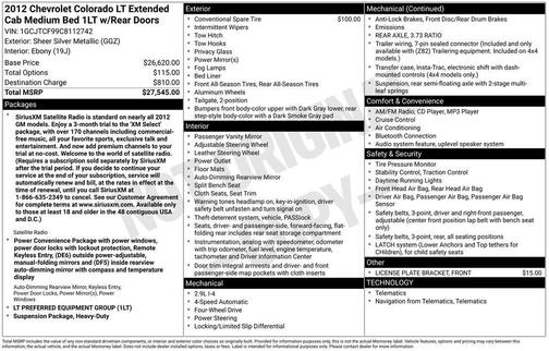 2012 Chevrolet Colorado 1LT