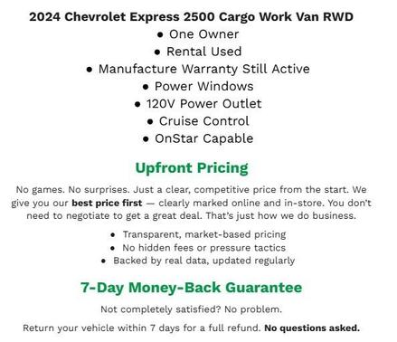 2024 Chevrolet Express 2500 RWD 2500 Regular Wheelbase WT