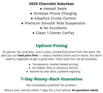 Black 2025 Chevrolet Suburban 4WD Z71
