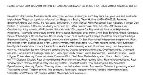 2025 Chevrolet Traverse LT