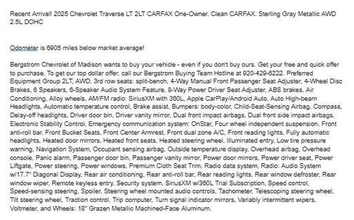 2025 Chevrolet Traverse LT