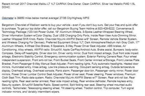2017 Chevrolet Malibu 1LT