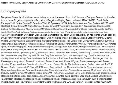 2019 Jeep Cherokee Limited