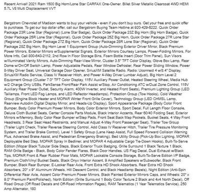 2021 RAM 1500 Big Horn/Lone Star