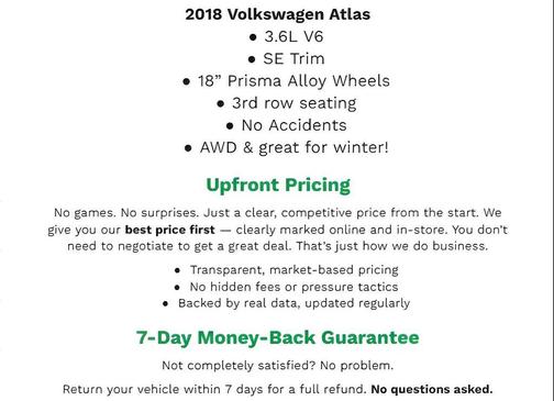 2018 Volkswagen Atlas 3.6L SE