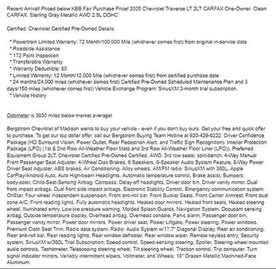 2025 Chevrolet Traverse LT