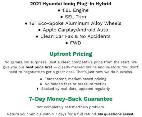 2021 Hyundai IONIQ Plug-In Hybrid SEL