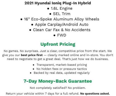2021 Hyundai IONIQ Plug-In Hybrid SEL