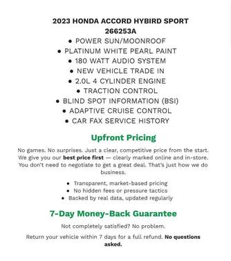 2023 Honda Accord Hybrid Sport