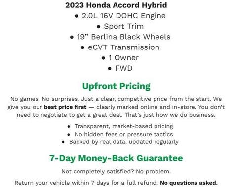 2023 Honda Accord Hybrid Base