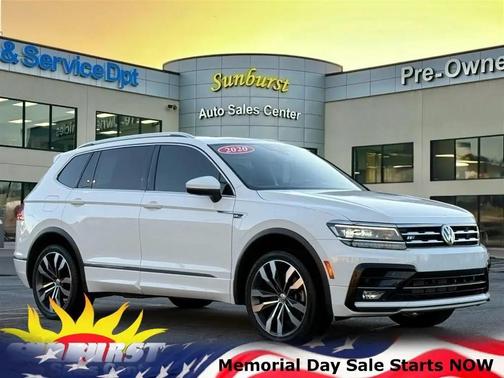 WHITE 2020 Volkswagen Tiguan 2.0T SEL R-Line 4MOTION