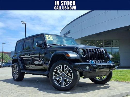 Black Clearcoat 2023 Jeep Wrangler 4xe Sahara High Altitude