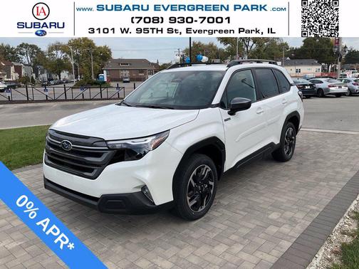 Crystal White 2026 Subaru Forester Hybrid Premium