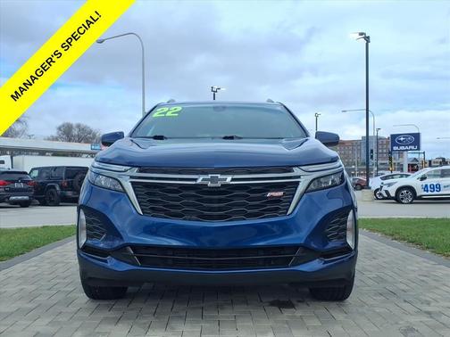Blue Glow Metallic 2022 Chevrolet Equinox AWD RS