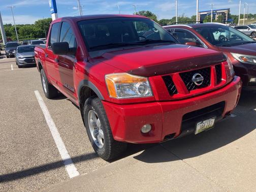 Red 2008 Nissan Titan PRO-4X Crew Cab