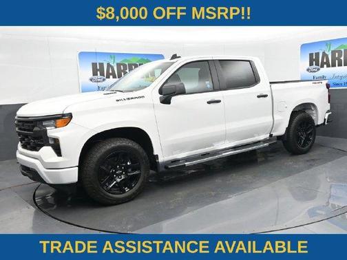 Summit White 2026 Chevrolet Silverado 1500 Custom